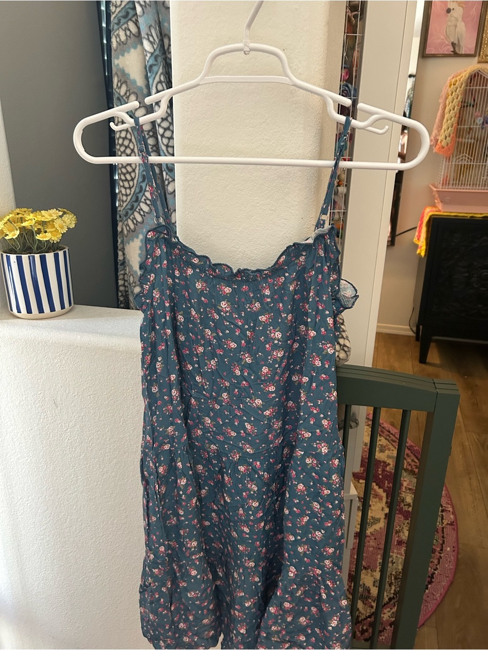 SHEIN Floral Print Blue Women's Dress